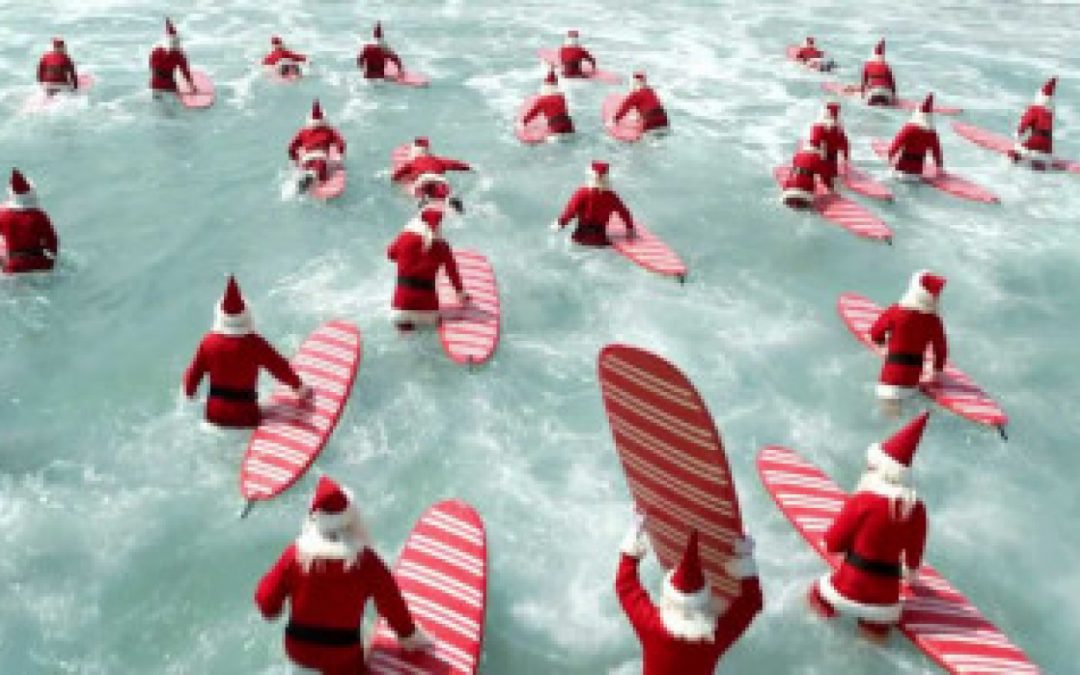 Annual Surfing Santa & Stand Up Paddle Board Contest